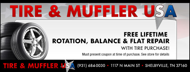 FREE Lifetime Rotation, Balance, & Flat Repair with Tire Purchase!